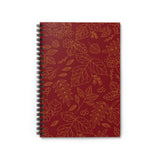 Golden Leaves Spiral Notebook
