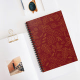 Golden Leaves Spiral Notebook
