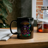 Hippie Trippy Buddha Black Mug