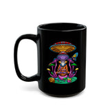 Hippie Trippy Buddha Black Mug