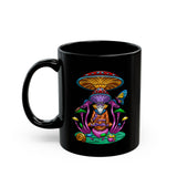 Hippie Trippy Buddha Black Mug