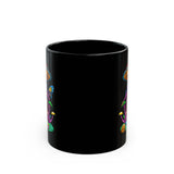 Hippie Trippy Buddha Black Mug