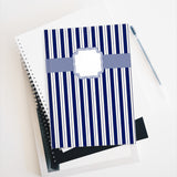 Navy Stripe Hardcover Journal- Ruled