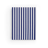 Navy Stripe Hardcover Journal- Ruled