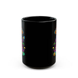 Hippie Trippy Buddha Black Mug