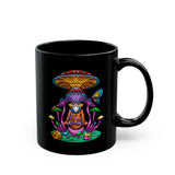 Hippie Trippy Buddha Black Mug