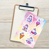 Snackicorns Sticker Sheet