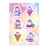 Snackicorns Sticker Sheet