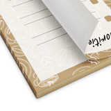 Caffeine Doodles Magnetic Notepad (Brown)