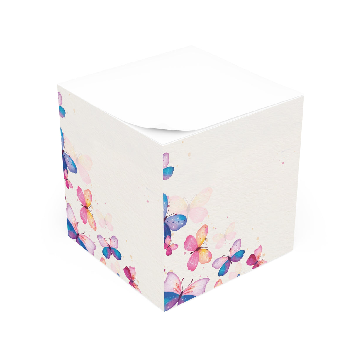 Colorful Butterfly Note Cube