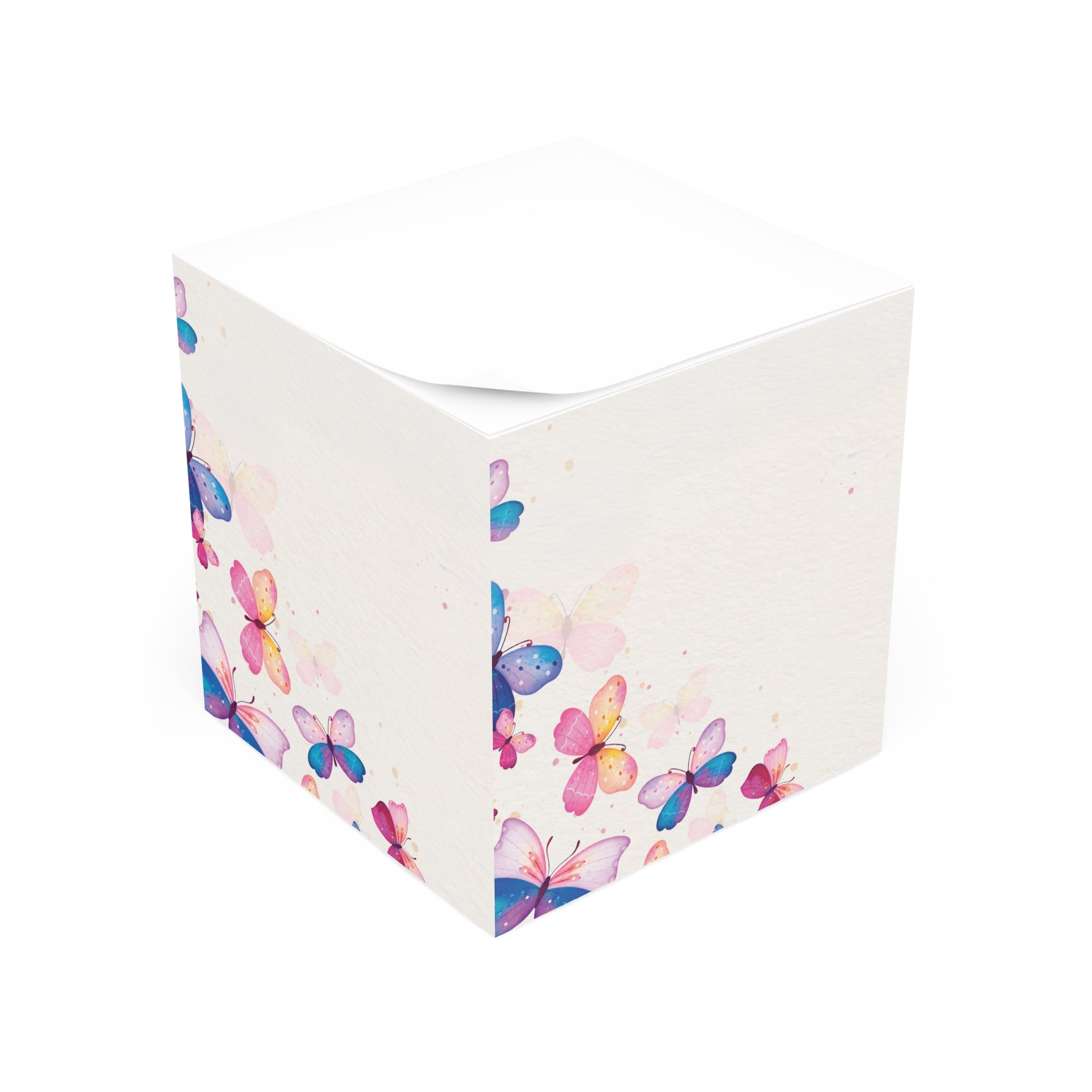 Colorful Butterfly Note Cube
