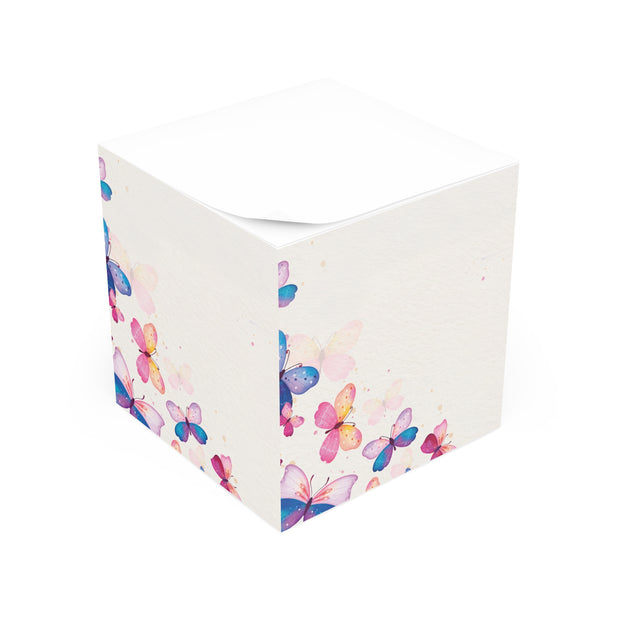 Colorful Butterfly Note Cube