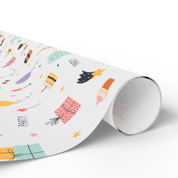 Cats in Birthday Hats Wrapping Paper