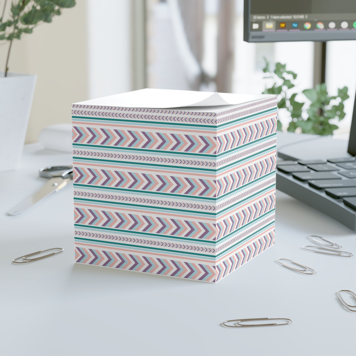 Pastel Paths Note Cube