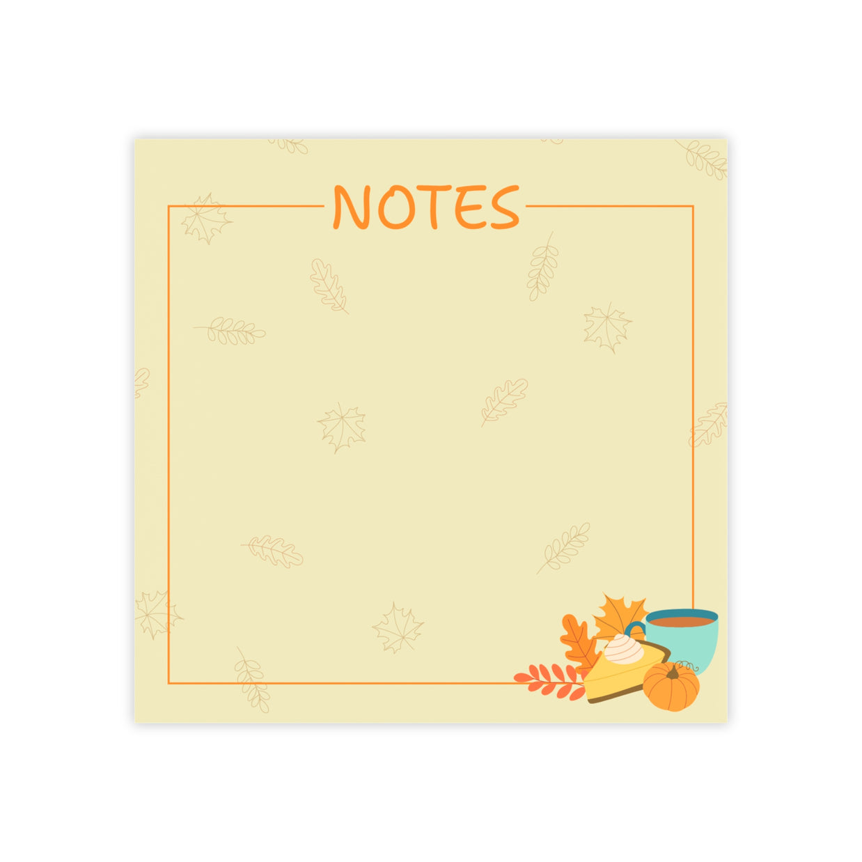 Pumpkin Pie Sticky Notes