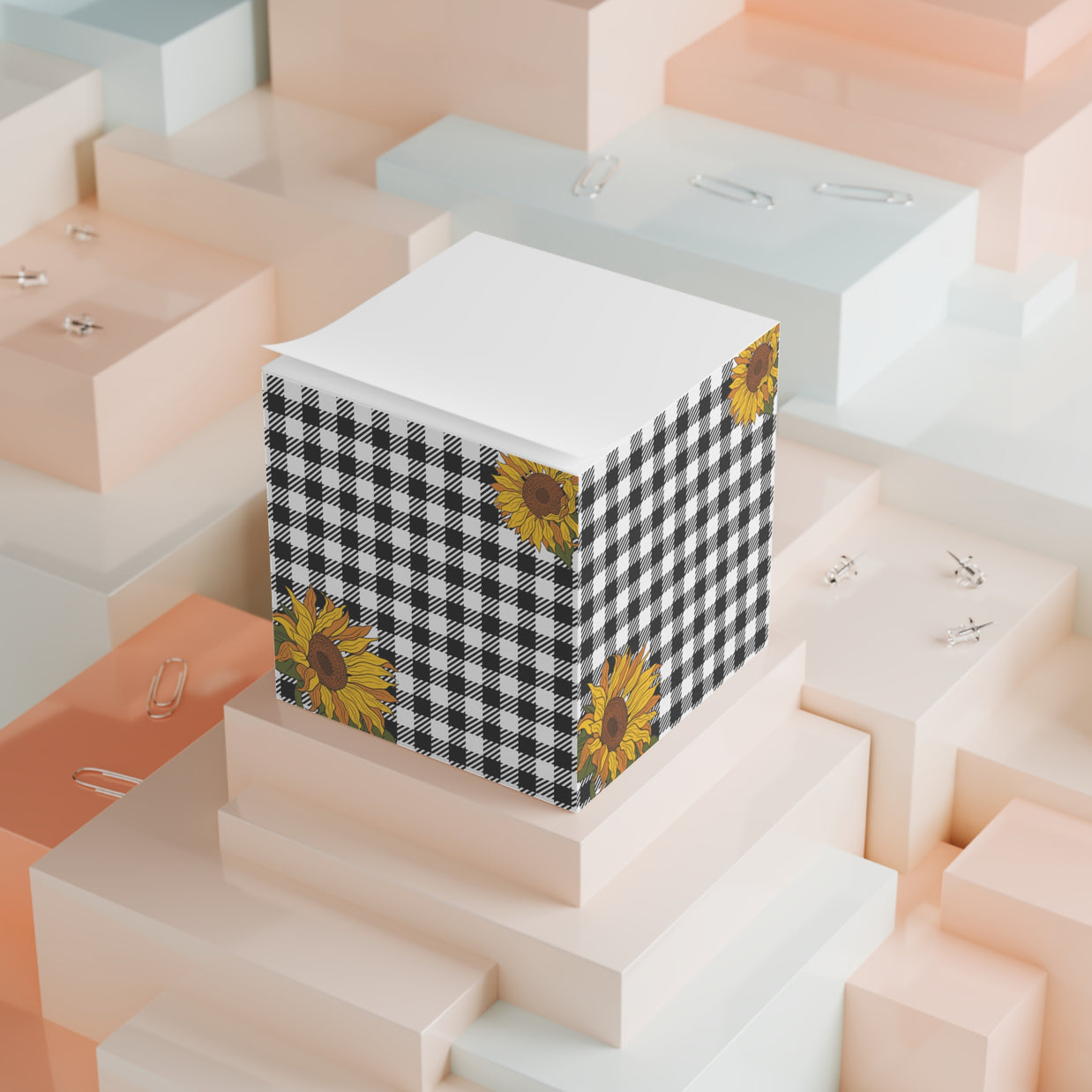 Country Blooms Note Cube