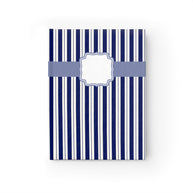Navy Stripe Hardcover Journal- Ruled