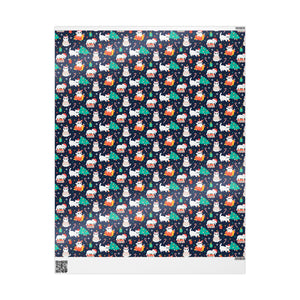 Christmas Tree Cats Wrapping Paper
