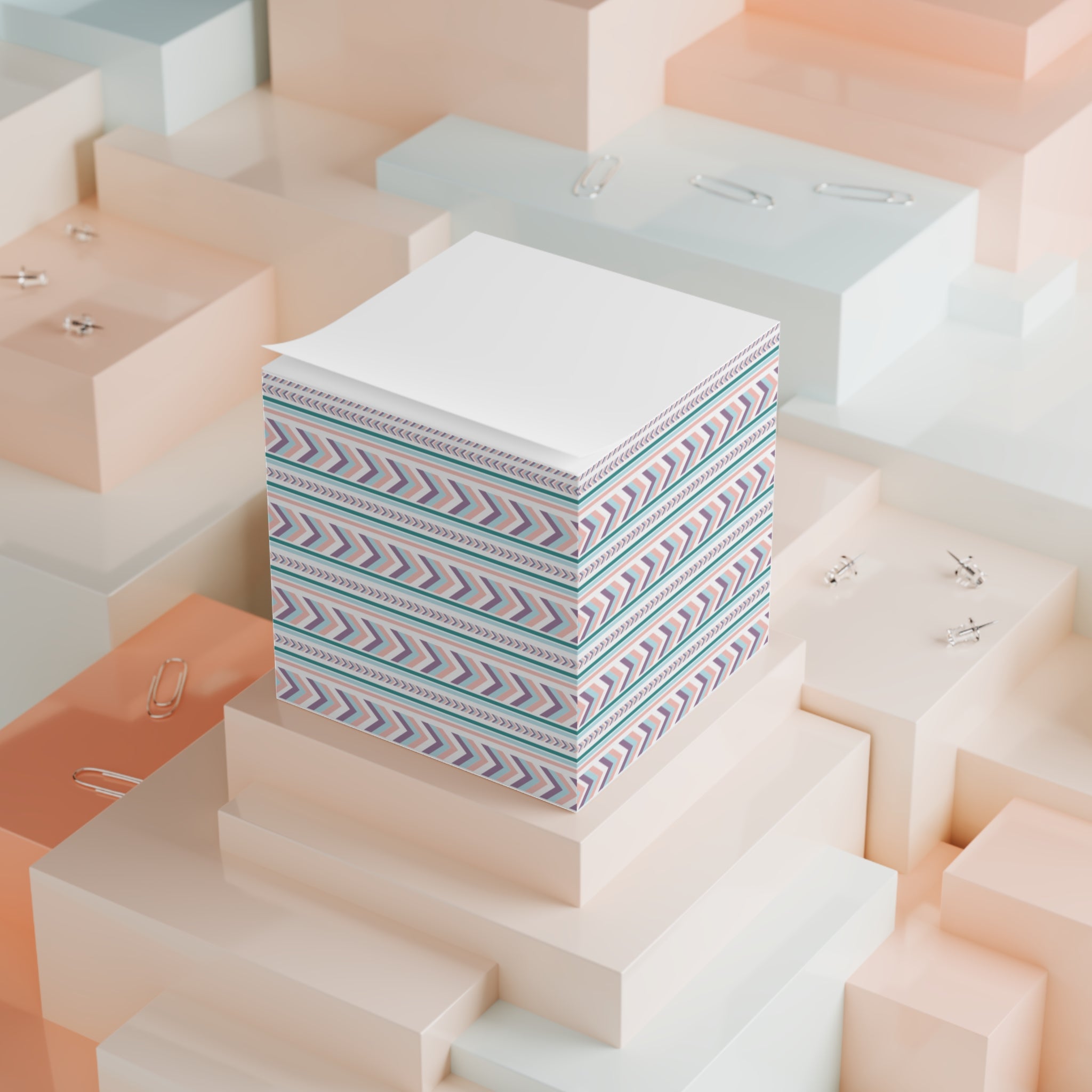 Pastel Paths Note Cube
