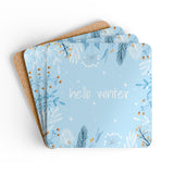 Icy Sprigs Cork Coaster Set