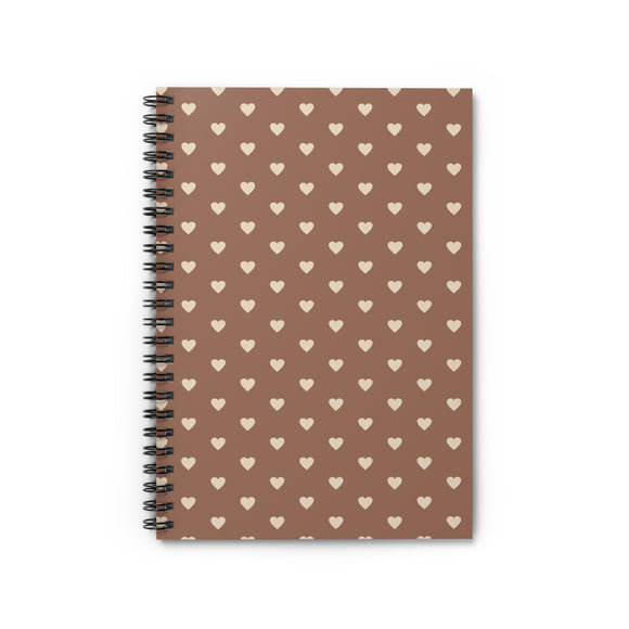 Autumn Hearts Spiral Notebook