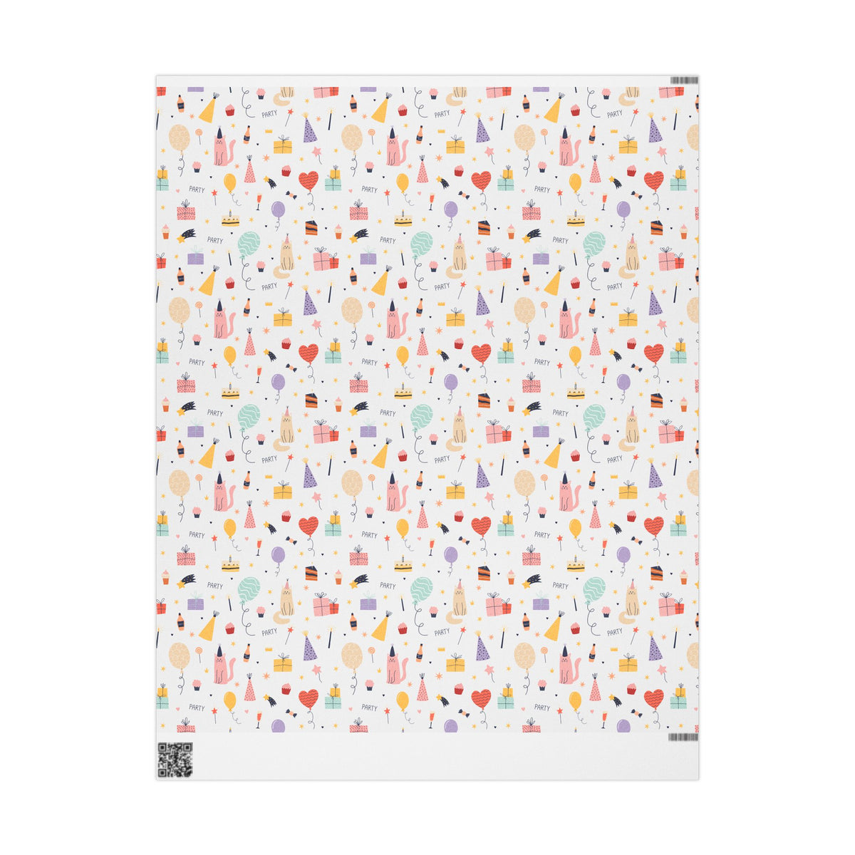Cats in Birthday Hats Wrapping Paper