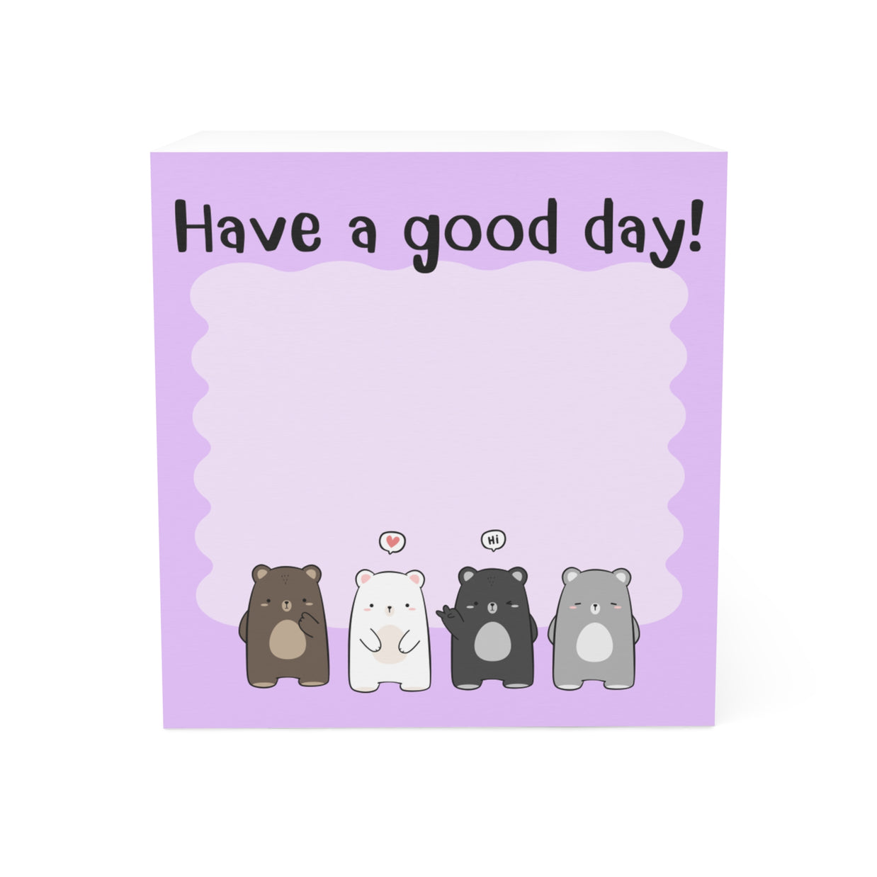 Bear Buddies Note Cube