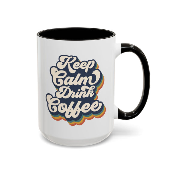 Keep Calm & Drink Coffee Retro Inspired Coffee Mug