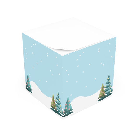 Jolly Pines Note Cube