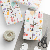 Cats in Birthday Hats Wrapping Paper