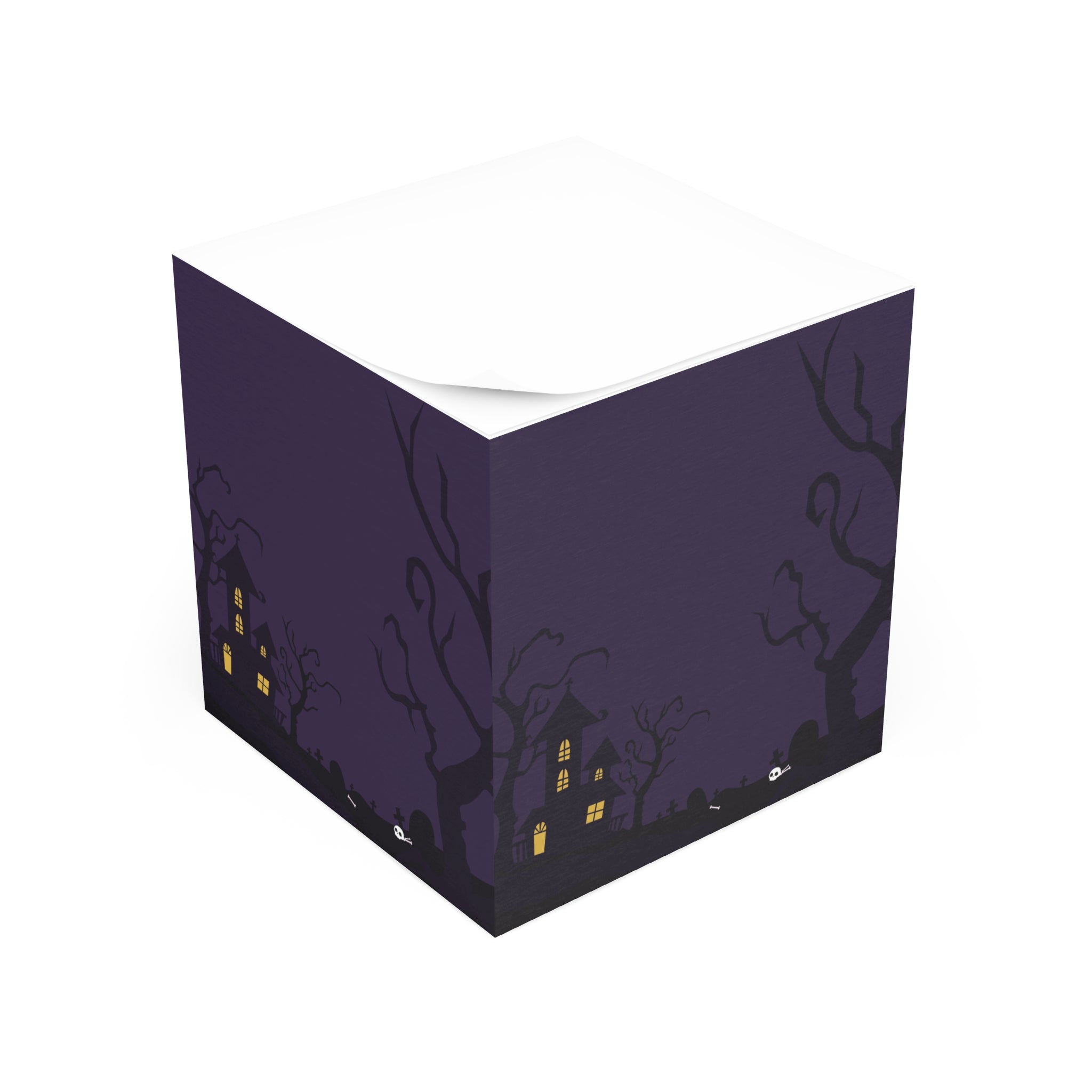 Haunted Graveyard Sticky Note Cube
