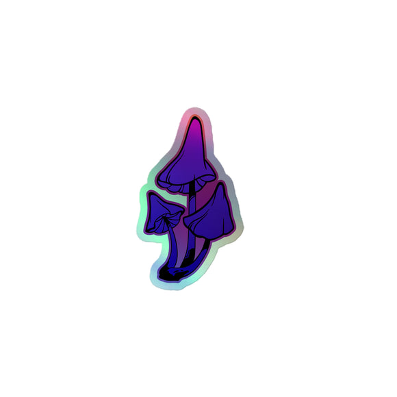 Mushroom Cluster 2 Holographic Sticker