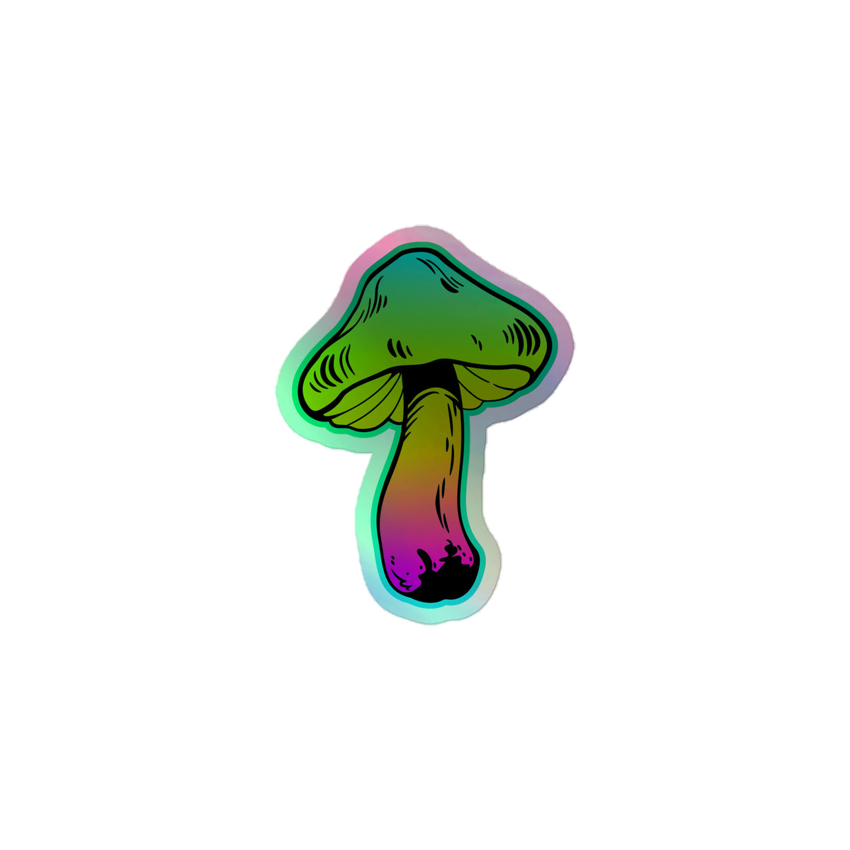 Holographic Mushroom 3 Sticker
