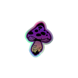 Holographic Mushroom 5 Sticker
