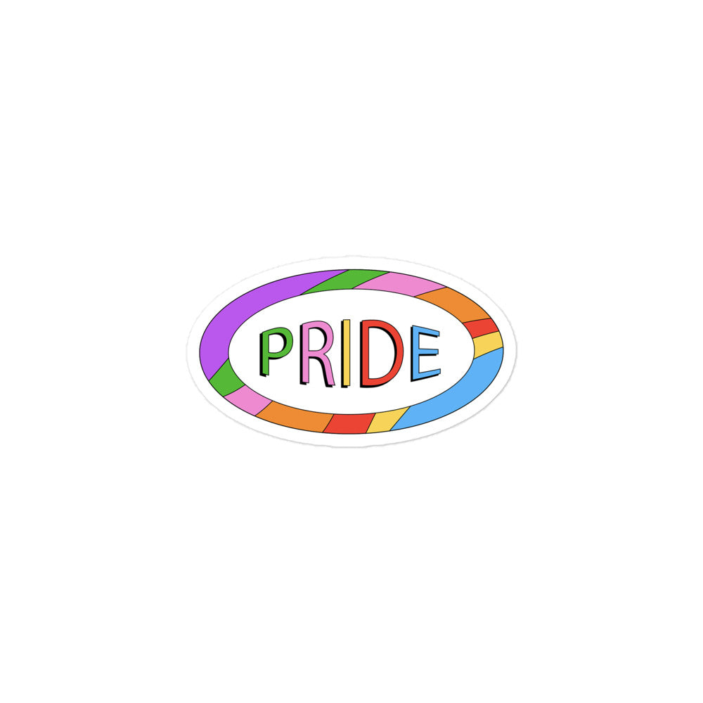Oval Pride Kiss Cut Sticker