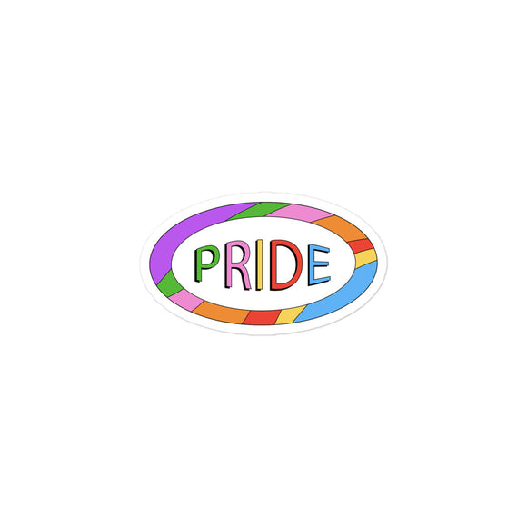 Oval Pride Kiss Cut Sticker