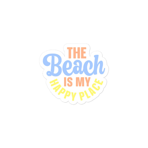 The Beach is My Happy Place Kiss Cut Sticker