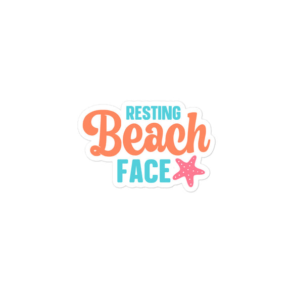 Resting Beach Face Kiss Cut Sticker