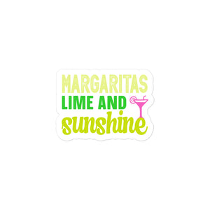 Margaritas Lime and Sunshine Kiss Cut Sticker
