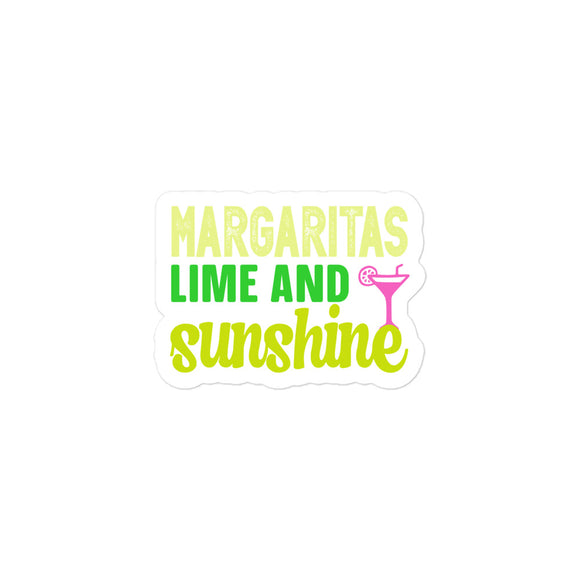 Margaritas Lime and Sunshine Kiss Cut Sticker