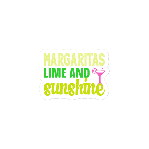 Margaritas Lime and Sunshine Kiss Cut Sticker