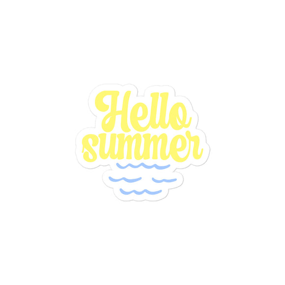 Hello Summer Kiss Cut Sticker