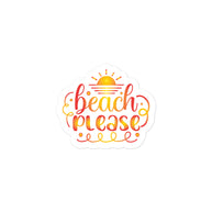 Beach Please Kiss Cut Sticker