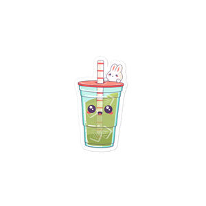 Bunny Tea Kiss Cut Sticker