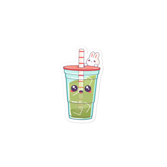 Bunny Tea Kiss Cut Sticker