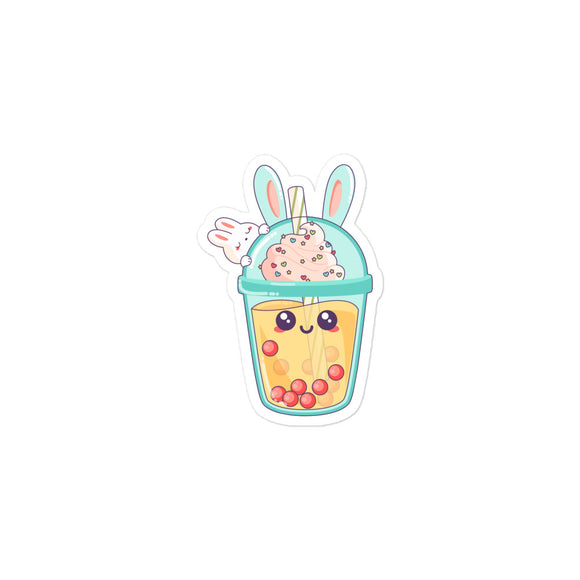 Bunny Boba Kiss Cut Sticker