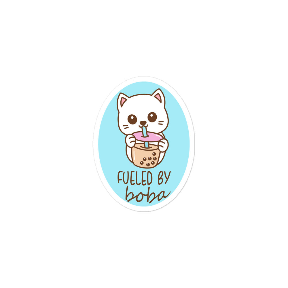 Fueled By Boba Kiss Cut Sticker