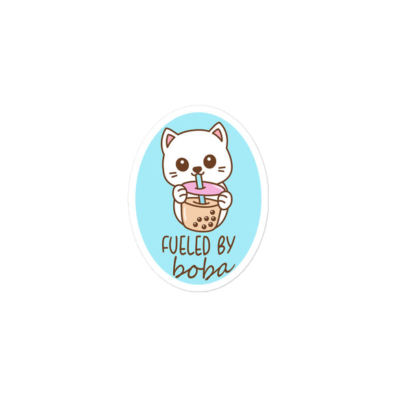 Fueled By Boba Kiss Cut Sticker