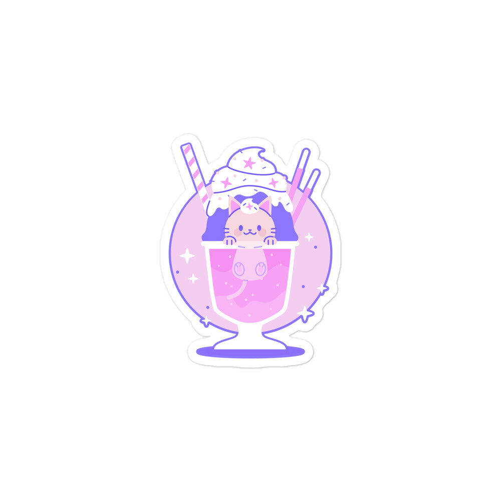 Kitty Shake Kiss Cut Sticker