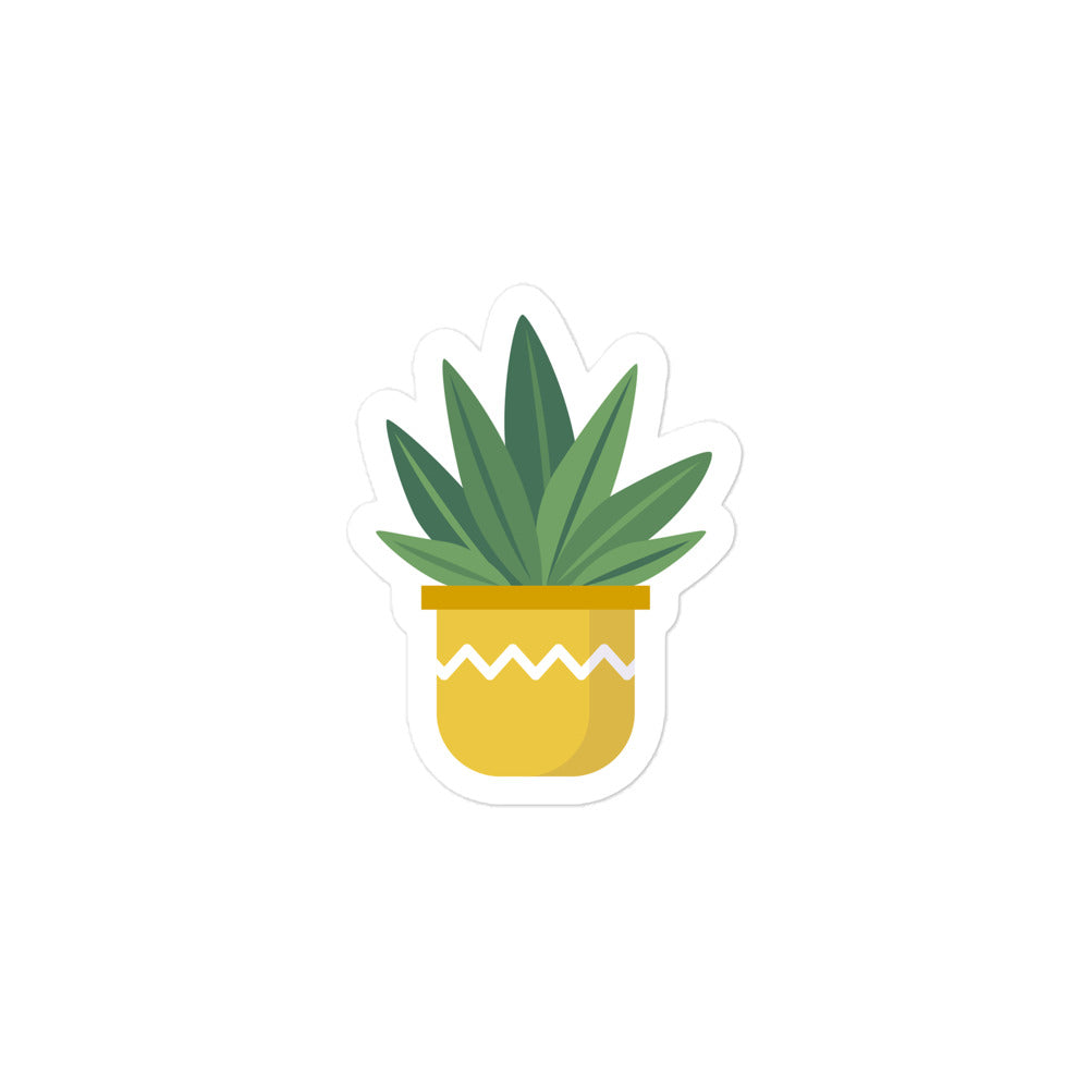 Potted Plant 3 Kiss Cut Sticker